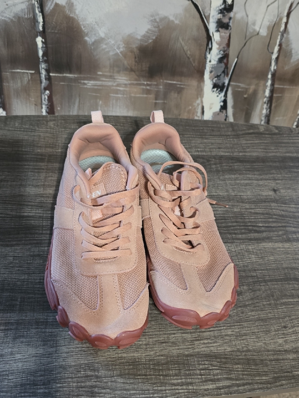 Women’s Pink Ubfen Chunky Athletic Sneakers